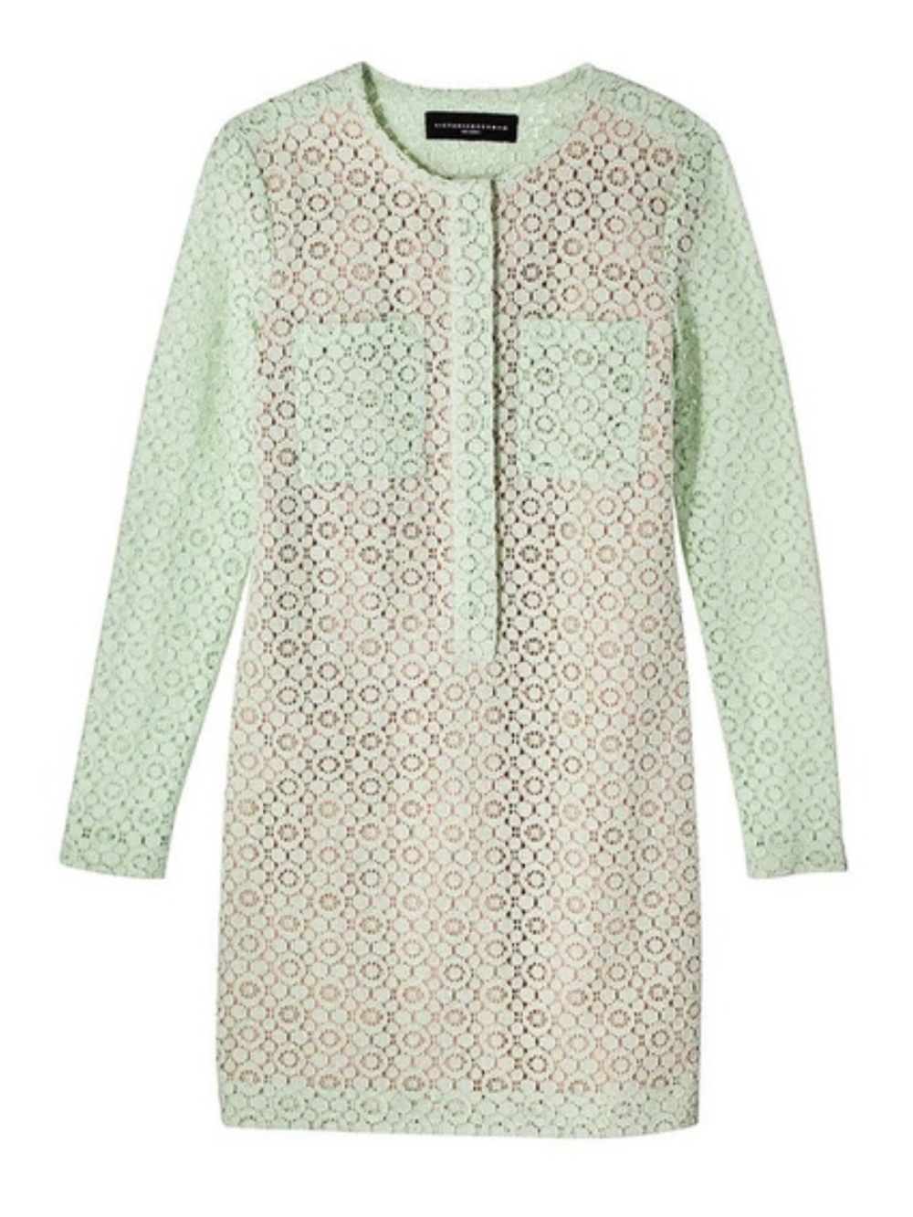 Victoria Beckham for Target Lace Shift Dress Women Large Mint Green
